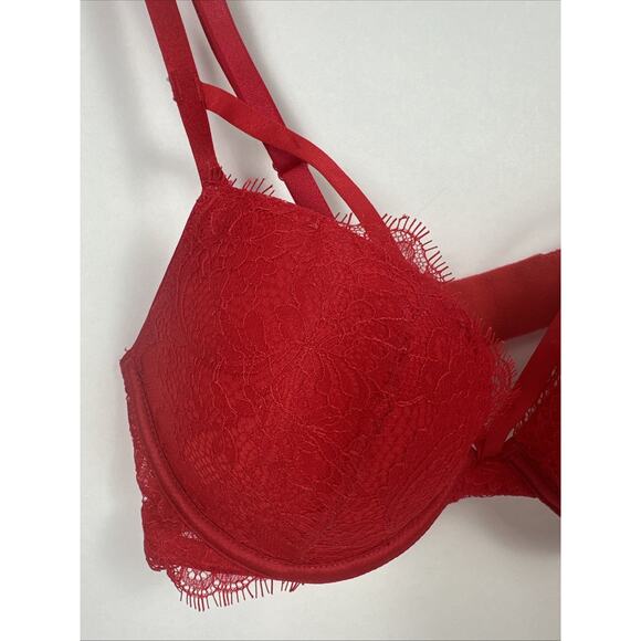 Victoria’s Secret Very Sexy Strappy Push Up Bra Red 36A - Picture 2 of 16